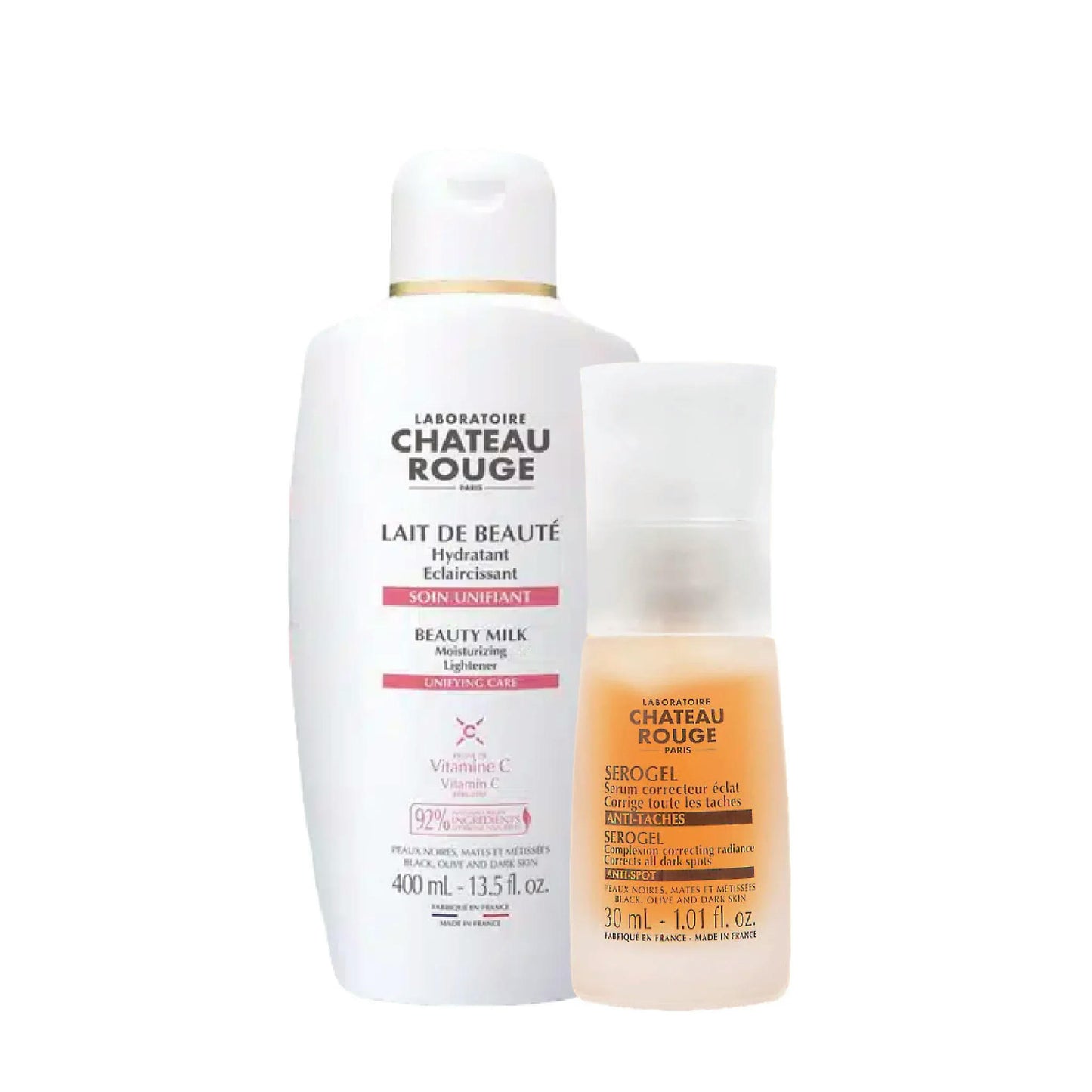 Château Rouge Duo Éclat du Teint – Lait 400ml + Sérum Anti-Taches 30ml