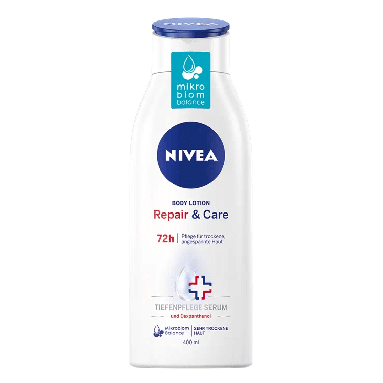 NIVEA Lait de Corps Hydratant Réparateur 400ml, Peaux Très Sèches