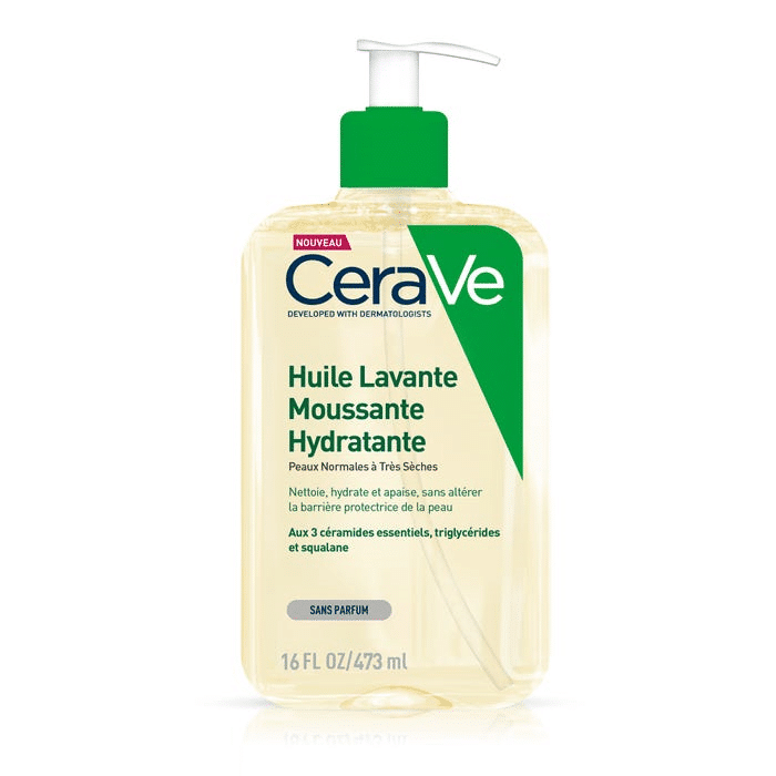 CeraVe Huile Lavante Moussante 473ml - Peaux Sèches, Sensibles & Atopiques
