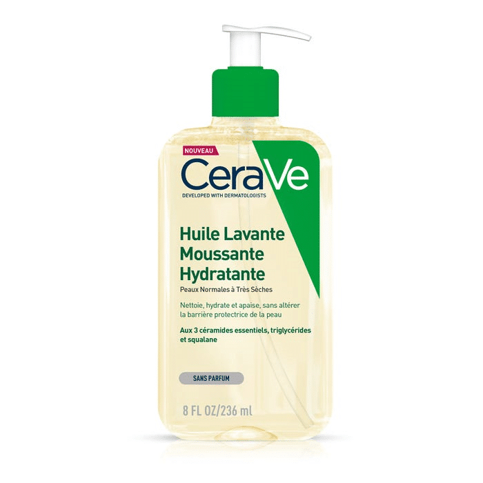 CeraVe Huile Lavante Moussante 236ml - Peaux Sèches, Sensibles & Atopiques