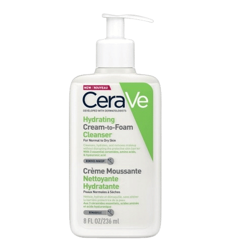CeraVe Crème Moussante Nettoyante 236ml - Peaux Normales à Sèches