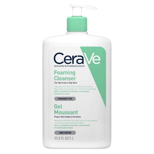 CeraVe Gel Moussant 1 Litre - Peaux Grasses & Excès de Sébum