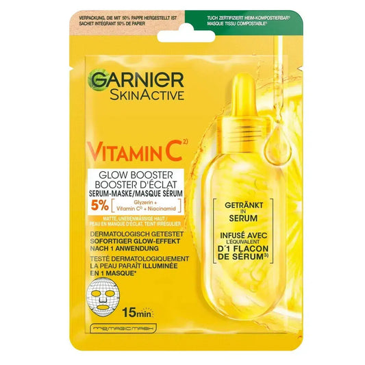 Garnier Masque Tissu Vitamine C, Éclat & Hydratation (1 pièce)