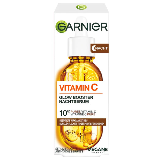 Garnier Sérum Nuit Vitamine C 30ml, Éclat & Anti-Taches