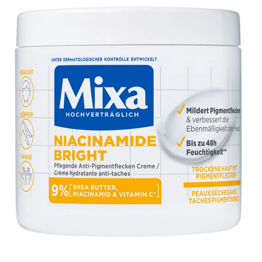 Mixa Crème Niacinamide Éclat 400ml, Hydratation & Teint Lumineux