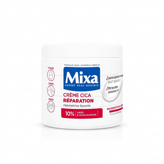 Mixa Crème Cica Reparation 400ml, Visage, Corps & Mains - Peaux Sèches, Rugueuses & Irrégulières