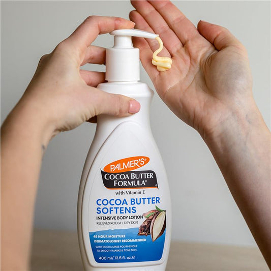 Palmer’s Lait Corporel Beurre de Cacao 400ml, Hydratation 48h