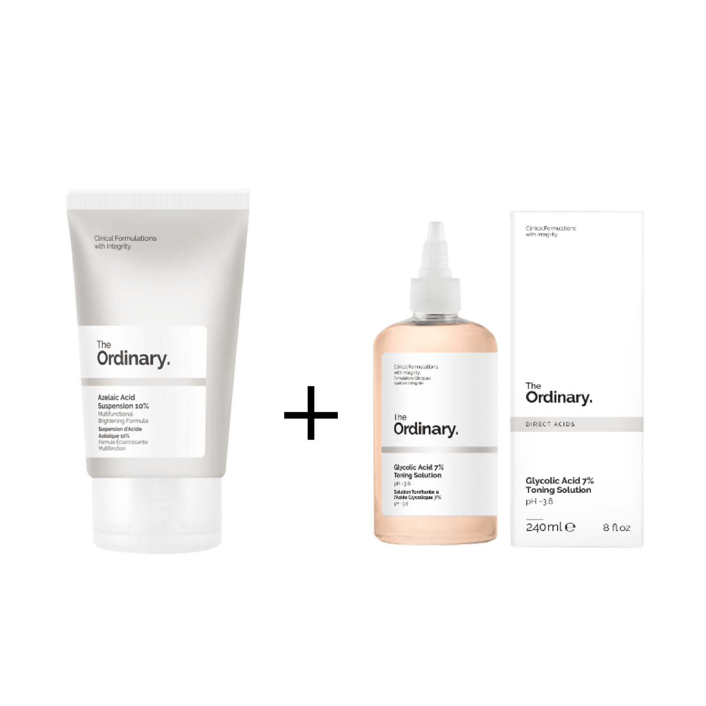 The Ordinary Pack Anti-Boutons – Acide Glycolique 7% & Acide Azélaïque 10%