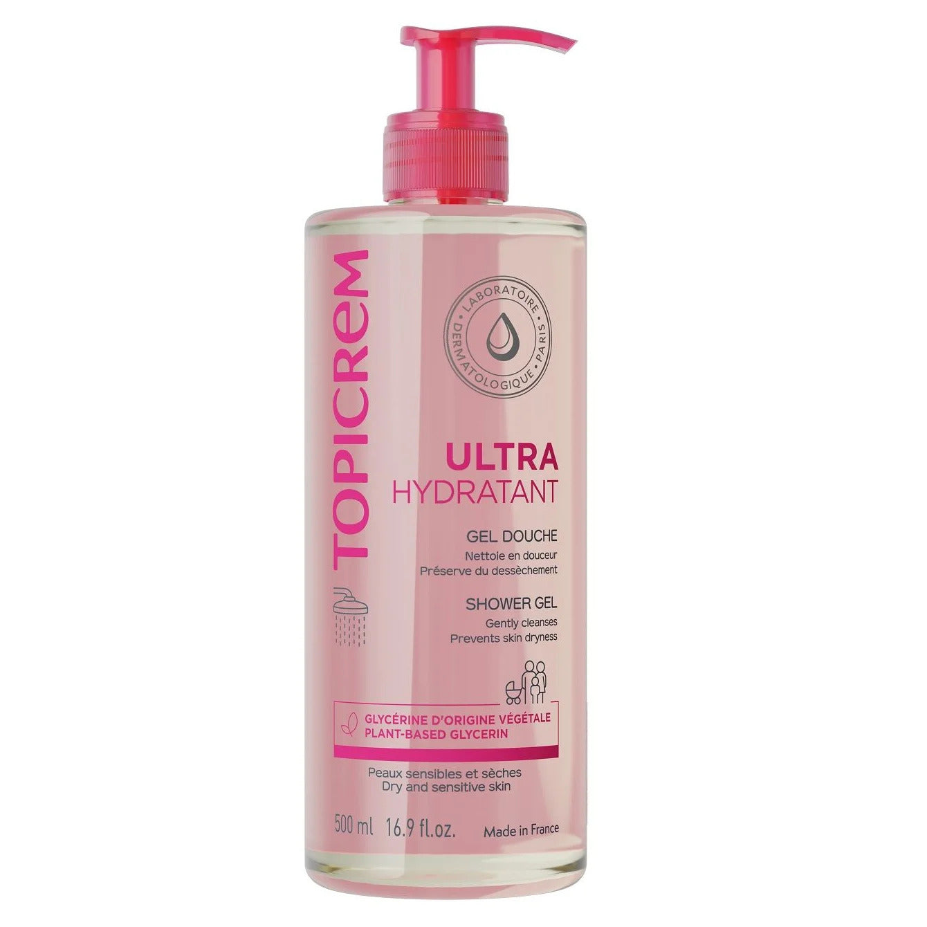 Topicrem Gel Douche Ultra Hydratant 500ml Peaux Sensibles & Sèches