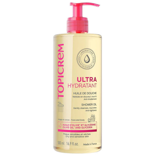 Topicrem Huile de Douche Ultra Hydratante 500ml Peaux Très Sèches & Atopiques